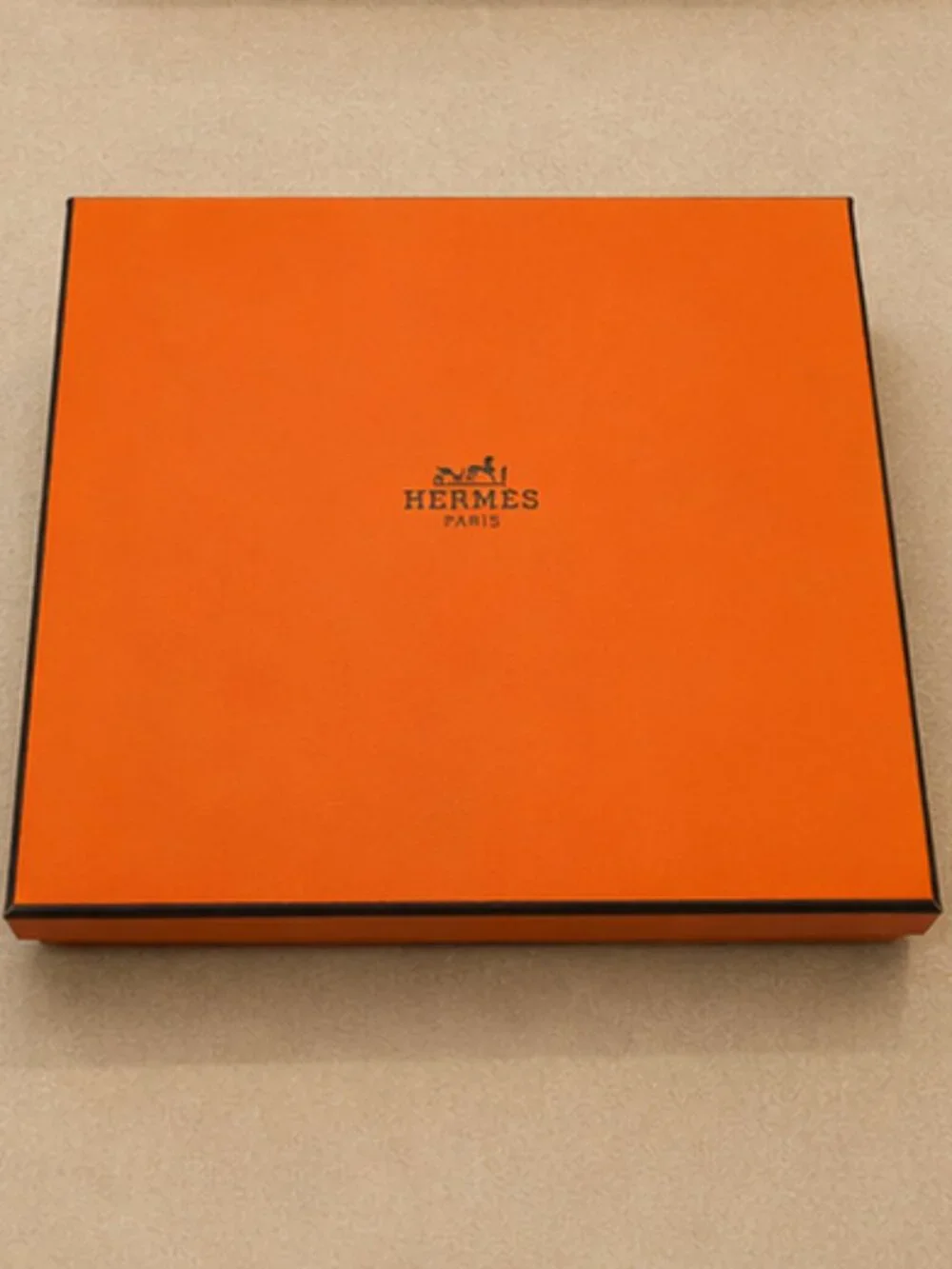 Hermès Paris Empty Scarf Box Orange Luxury Packaging